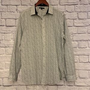 INC Long Sleeve Button Front Blouse